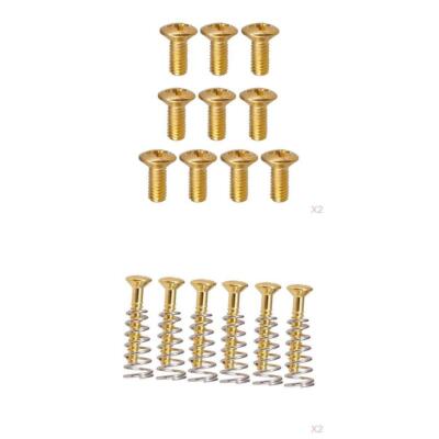 20pcs 5 Way Switch Selector Screws + 12pcs E Bass Schrauben Federn, Gold