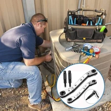 3/8 To 1/4 5/16 X 1/4 Refrigeration Hvac-Service-Wrench-Kit & Hex Bit Tools US