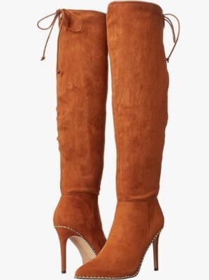 NWB BCBGeneration Women s Tall Knee High Boot Camel Micro Suede 10M