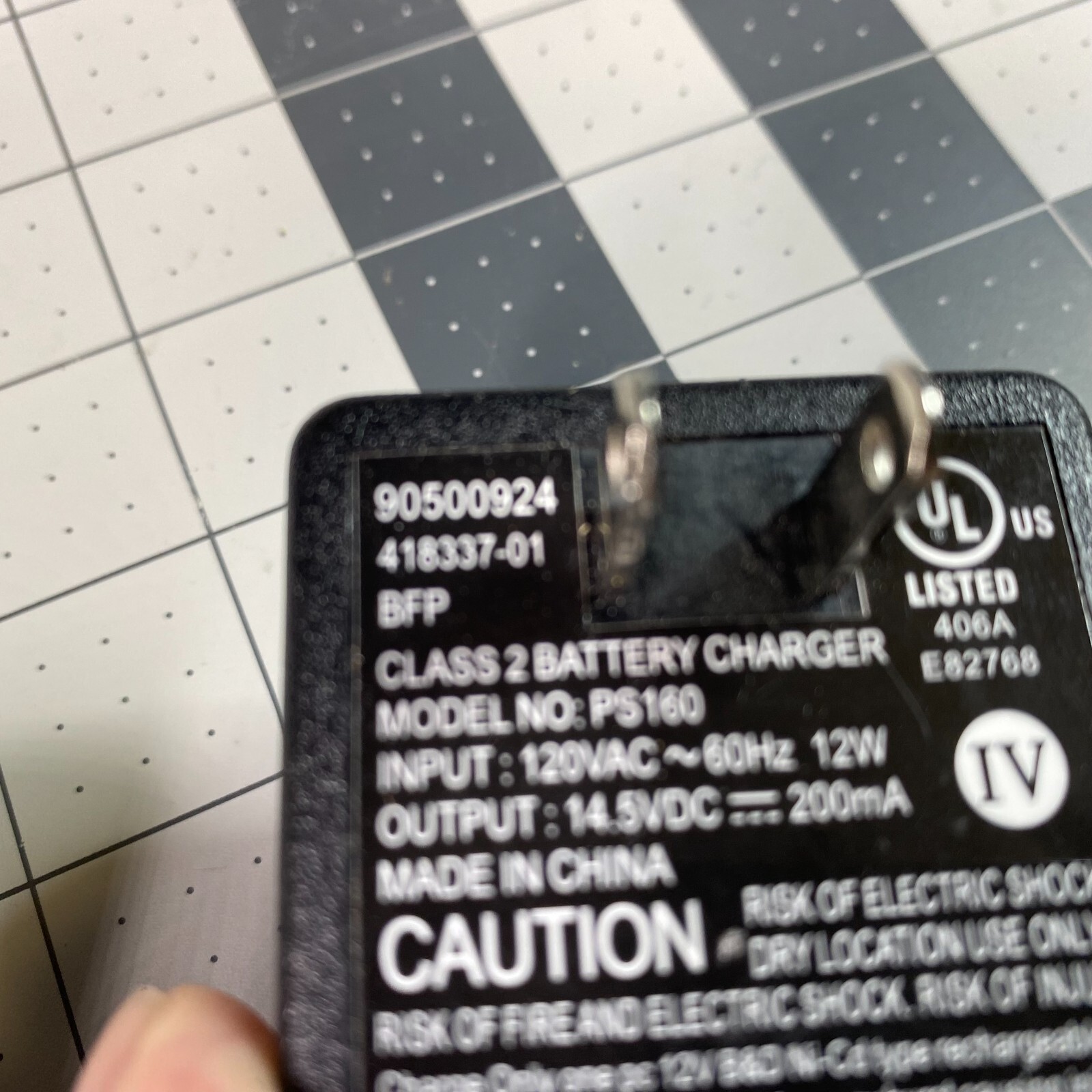 Genuine Black & Decker 41833701, PS160 Battery Charger 14.5V OEM