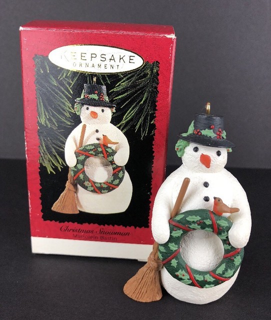 Hallmark Christmas Snowman Marjolein Bastin Keepsake Ornament 1996