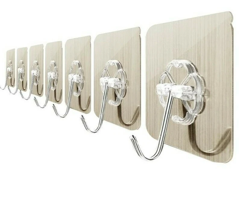 Self Adhesive Wall Hooks Heavy Duty Stick On Decorative Door Hanger  Christmas