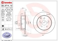 Brembo 2 Bremsscheiben Coated Disc Line Voll 280 Mm (08.A714.11) |