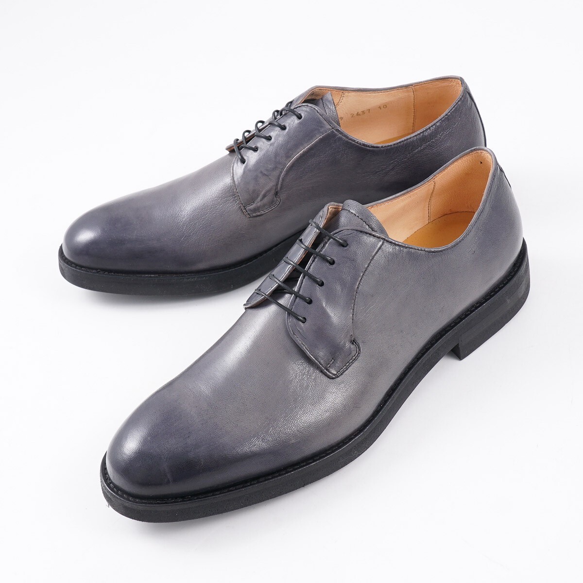 SAOLA Scarpe eleganti Campanile antiche grigio liscio pelle di vitello derby US 11 (Eu 44)