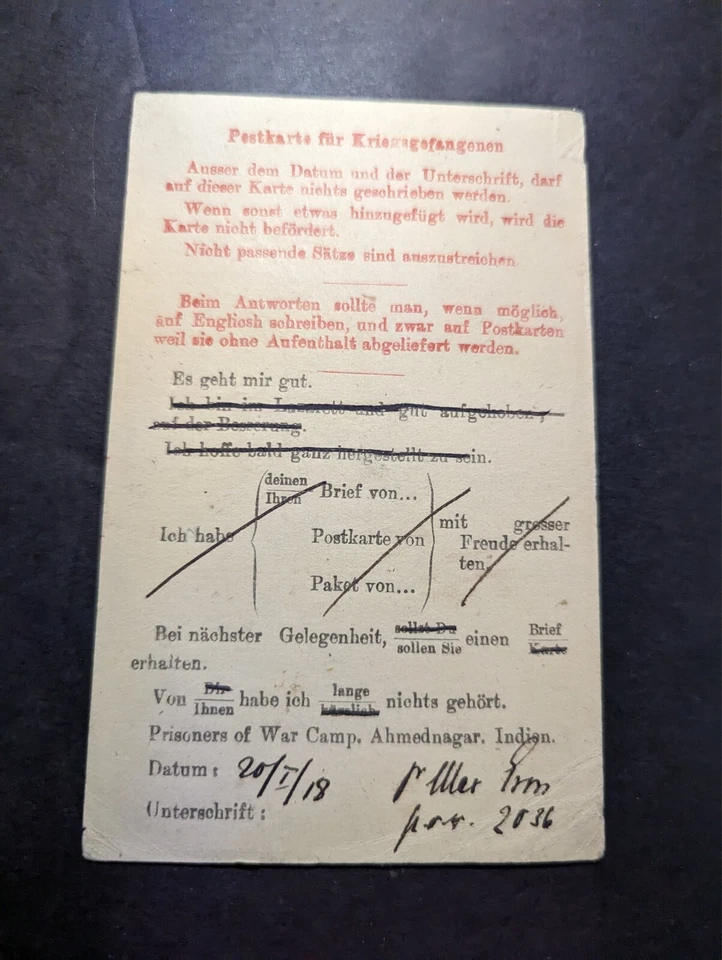 1918 India Británica Primera Guerra Mundial prisionero de guerra cubierta India a Alepo Turquía Constantinopla Foto 2 de 2