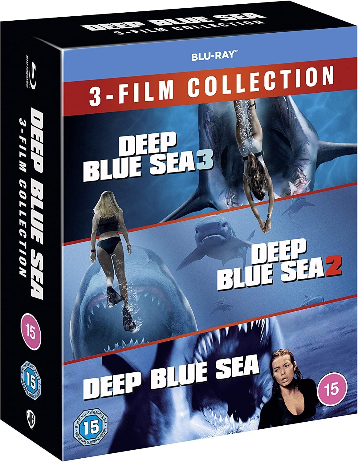 DEEP BLUE SEA 1-3 Trilogy Three Movie Collection Blu-Ray Set
