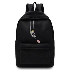 Boys Girls Retro Backpack Rucksack School College Travel Laptop Canvas Bag UK
