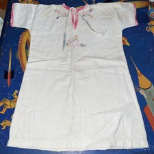 Vintage/Antique White Flannel Embroidered Birds  Flowers Baby Jacket/Coat