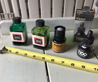 Dr Ph Martin s Synchromatic Water Color, pelikan, Higgins vintage bottles