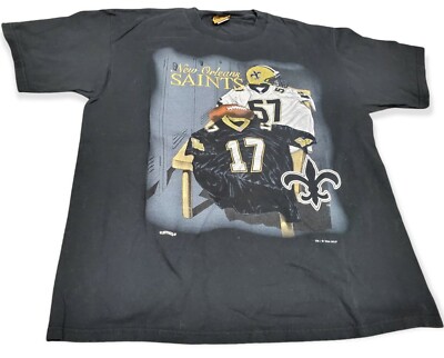 Vintage Nutmeg 1994 NFL New Orleans Saints T-Shirt Black XLarge Tee