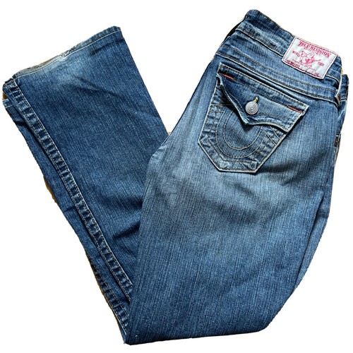 Becky” Button-Flap Bootcut Jeans 