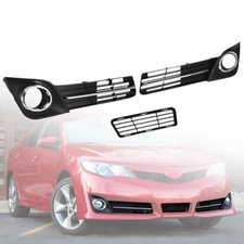 For Toyota Camry SE 2012-2014 Front Bumper Lower Grille + Fog Light Cover Bezel