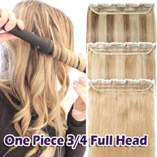 Clip In Hair Extensions Clip On One Piece 100 Real Remy Human Hair Weft 18"-24"