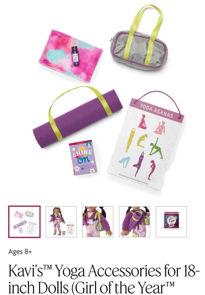 New American Girl the Year 2023 Kavi Yoga Accessories Set Complete~Mat~Bag~NIB - Image 3 of 4