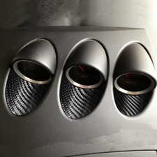 Cubierta de velocímetro de tablero de instrumentos de coche de fibra de carbono seca real 3 piezas para Nissan 350Z