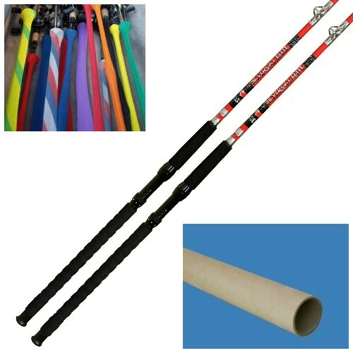 Set of 2 BnM Silver Cat Elite 7'6" Catfish Fishing Rod Casting Medium