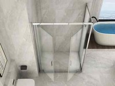Box Doccia Angolare 2 Lati Vetro Opaco Temperato 6 MM 1 Porta Saloon Western ed 