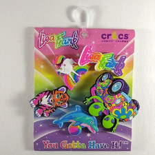 Lisa Frank x Crocs Jibbitz Charms Rainbow Unicorn Tiger Aliens Limited Edition