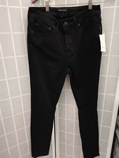 Womens Ladies BLACK Denim High Rise Skinny Jeans SizE 10