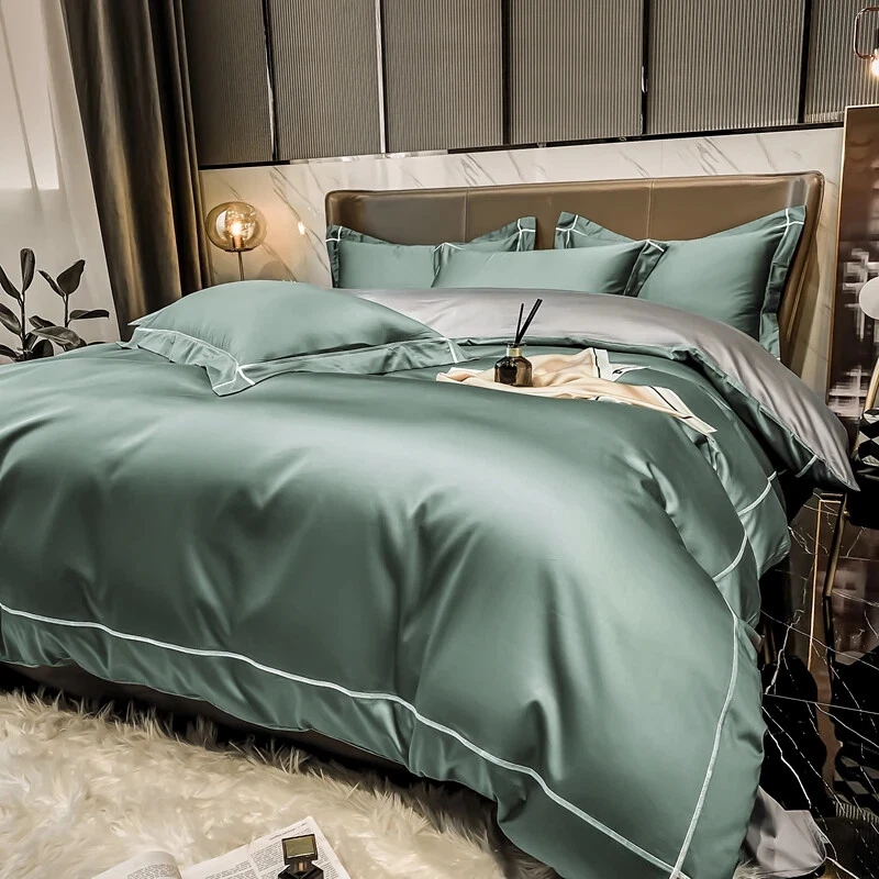 Conjunto de roupa de cama conjunto de lençóis capa de edredom capa de edredom fronha  - Imagem 2 de 4