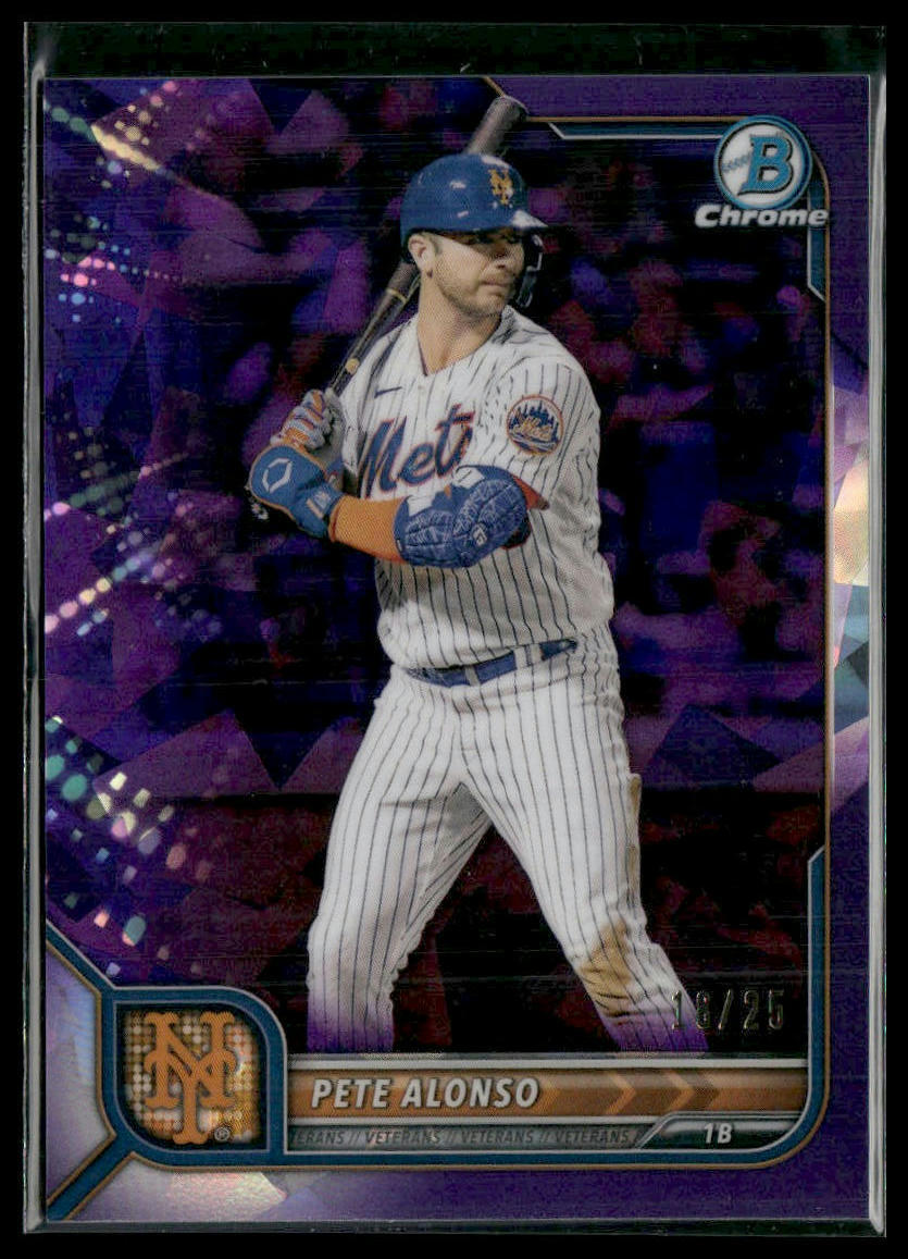 2022 Bowman Chrome Sapphire Edition #11 Pete Alonso Purple /25 New York Mets