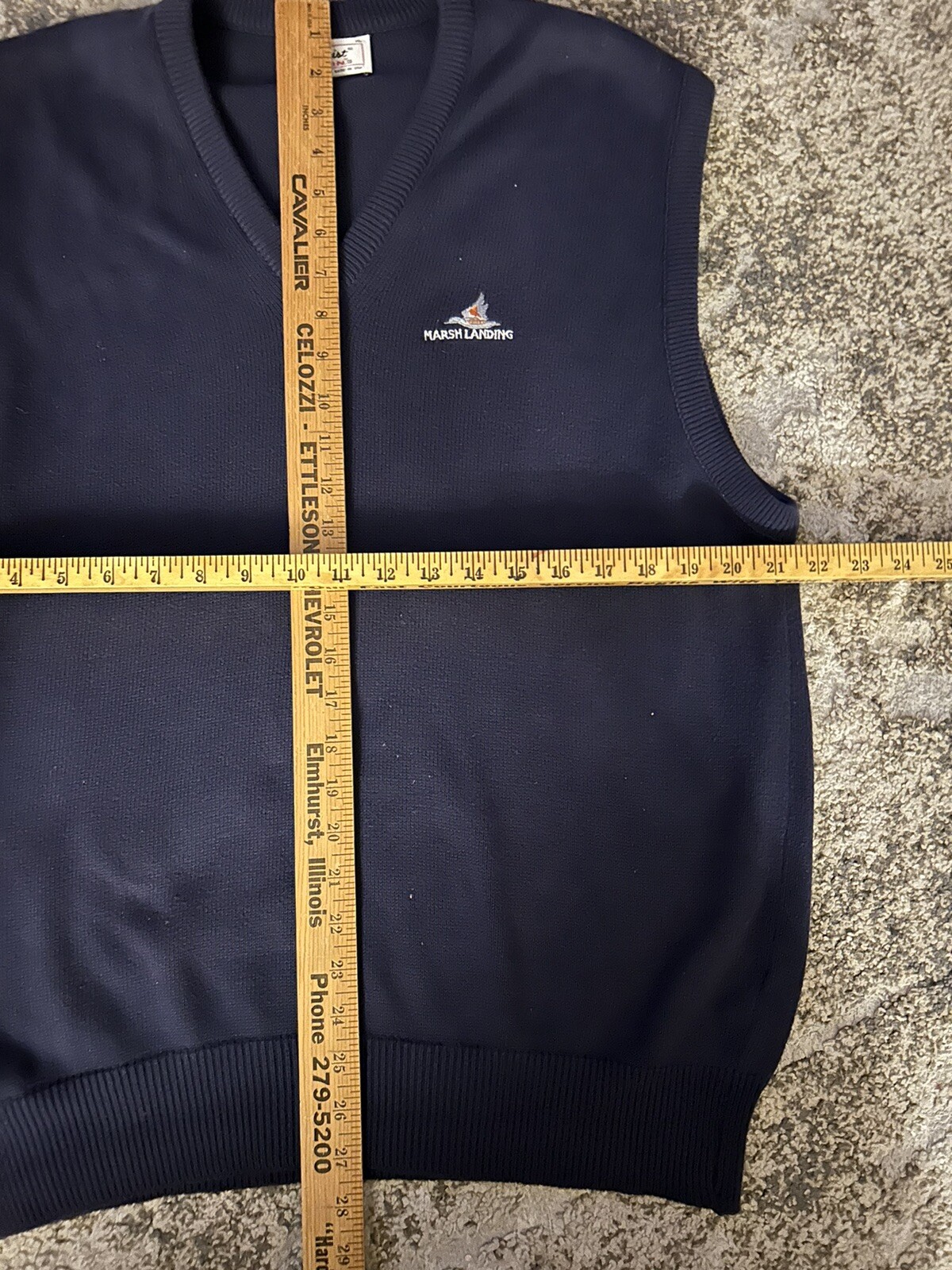 Titleist Golf Vest By Corbin MARSH LANDING Blue Size XL Made In USA 