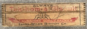 ANTIQUE SUNSHINE BISCUIT BOX SODA CRACKER LOOSE-WILES BISCUIT CO MINNEAPOLIS MIN