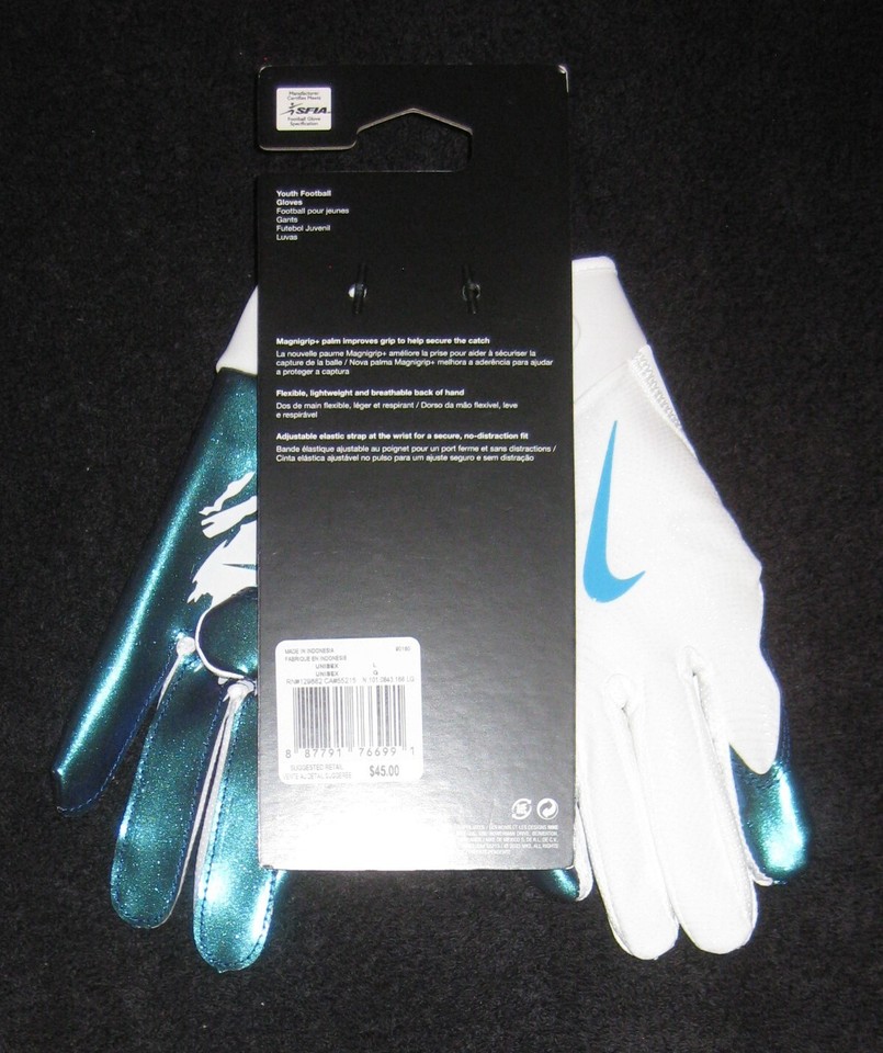 NIKE VAPOR JET 8.0 IRIDESCENT FOOTBALL GLOVES 1010843 166 YOUTH LARGE
