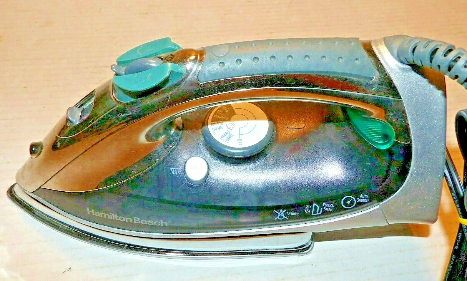 Hamilton Beach Nonstick Steel Sideplate Auto Shutoff Steam Iron.Tested