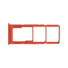 SIM Micro SD Card Tray Dual for Samsung Galaxy A12 Red Replacement Repair Part