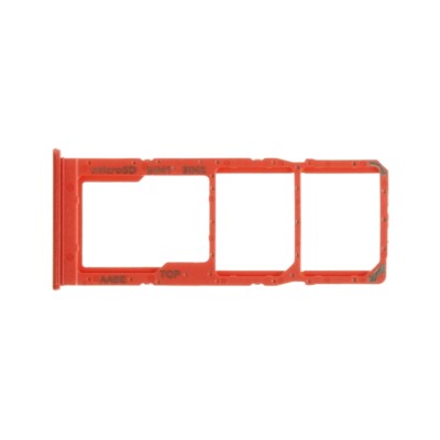 SIM Micro SD Card Tray Dual for Samsung Galaxy A12 Red Replacement Repair Part