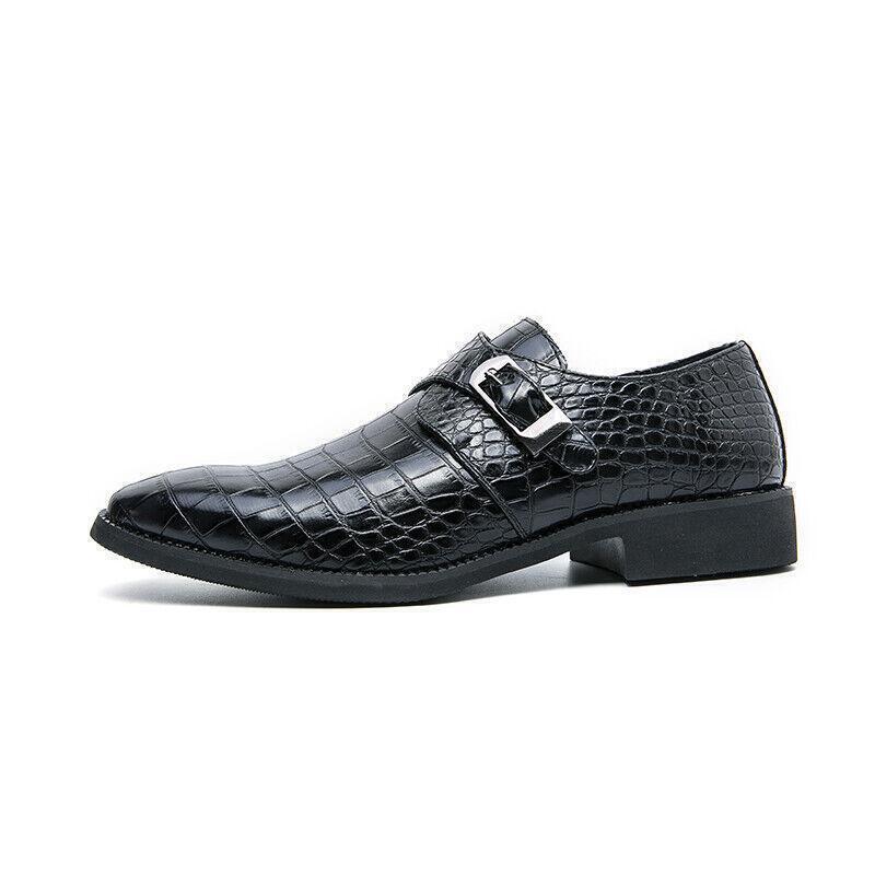 Mens Suit Dress Casual Shoes Work Business Crocodile Pattern