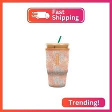 Sok It JavaSok Iced Coffee Cold Soda Insulated Neoprene Cup Sleeve Dainty Flo