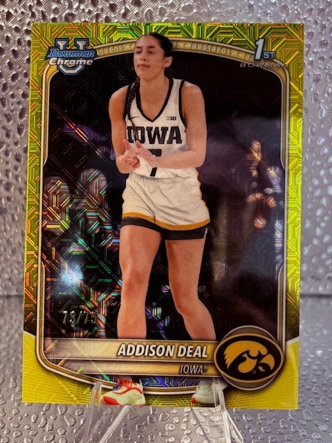 Bowman Basketball 2025-26 Addison Deal Gold Refractor /75
