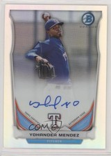 2014 Bowman Prospect Chrome Refractor 471/500 Yohander Mendez #BCAP-YM Auto 00ah