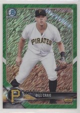2018 Bowman Chrome Prospects Green Shimmer Refractor 43/99 Will Craig 00jz