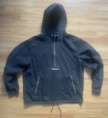 2016SS  size L Supreme/Twill Anorak Jacket HALF ZIP  BOX LOGO SS16 16SS