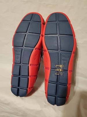 SWIMS Mens Size 8 Red Ensign Blue Slip On Terry Knit Loafers  display picture 2