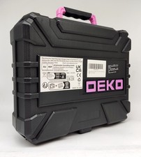 DEKO Pink Tool Kit 126 Piece 8V Cordless Drill & Hand Tools DIY Set