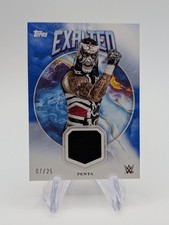 2025 TOPPS EXALTED WWE PENTA EVENT-WORN USED BLUE SHIRT RELIC /25