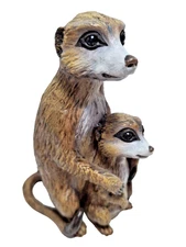 Safari Ltd Meerkat w/ Baby Fig 4.5" Realistic Hard Rubber Incredible Creatures