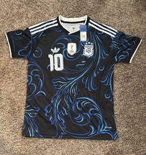 adidas Argentina Lionel Messi #10 Soccer World Cup Away Jersey Medium Large