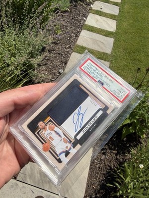 PSA Jalen Brunson Panini Autograph Jersey Card 11/35! New York Knicks