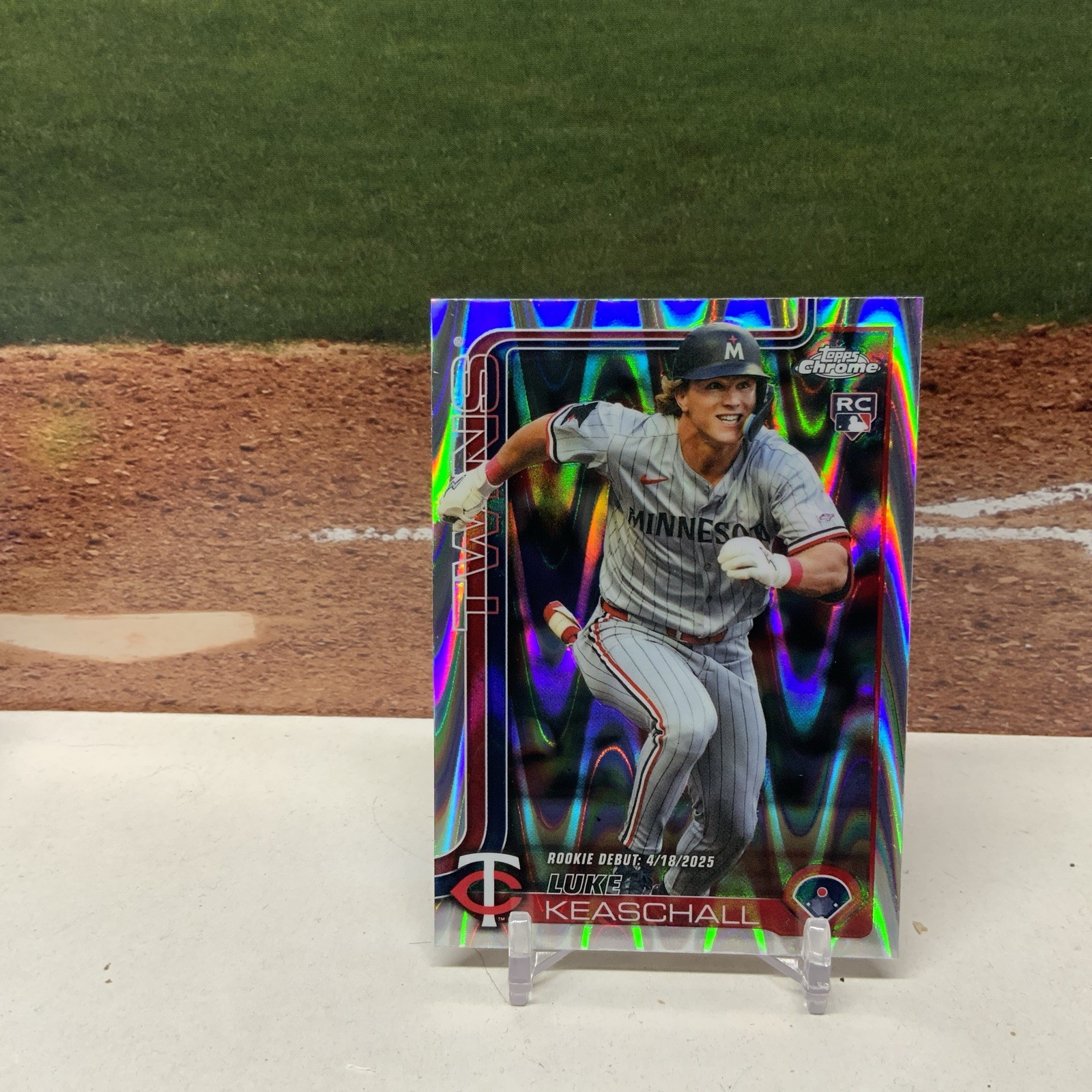 2025 Topps Chrome Update #USC134 Luke Keaschall RayWave Refractor Twins