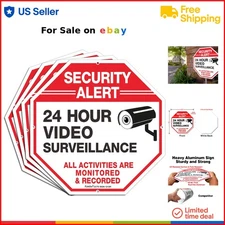 Video Surveillance Signs Aluminum 12x12 Inch Reflective Waterproof Security