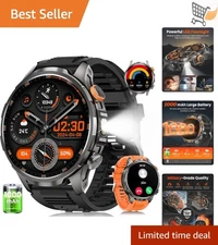 Military Smart Watch for Men Rugged Fitness Tracker Waterproof Heart Rate Sle...