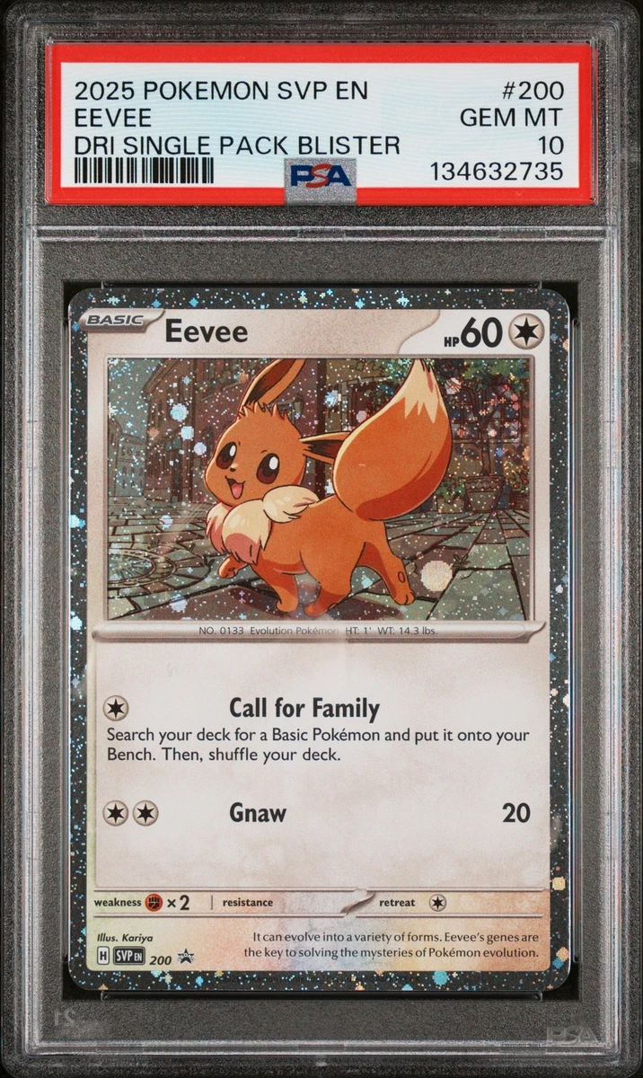 Eevee Pokémon TCG Professional Sports Authenticator (PSA) Grade 10