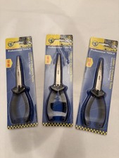 Fishing Long-Nose Pliers 3-Piece Set Silver/Blue/Black