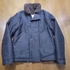 TYPE Freewheelers TYPE N-1DARK NAVY Hook & Zipper Jacket