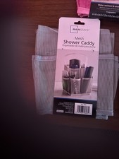 New 9 Pocket Quick Dry Gray Mesh Shower Caddy Organizer